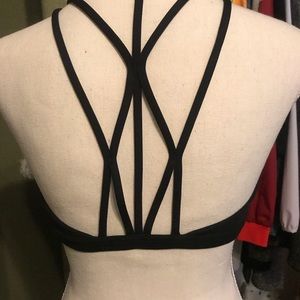 Lululemon Black stewpot sports bra size 12